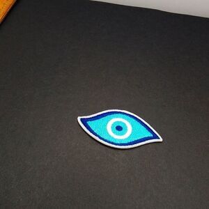 Evil eye protection iron on sewing patch accessory